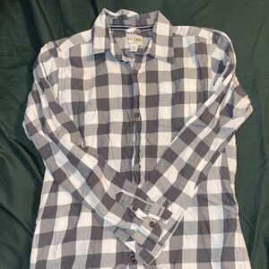 Boy’s Checkered Shirt - Gray and White
